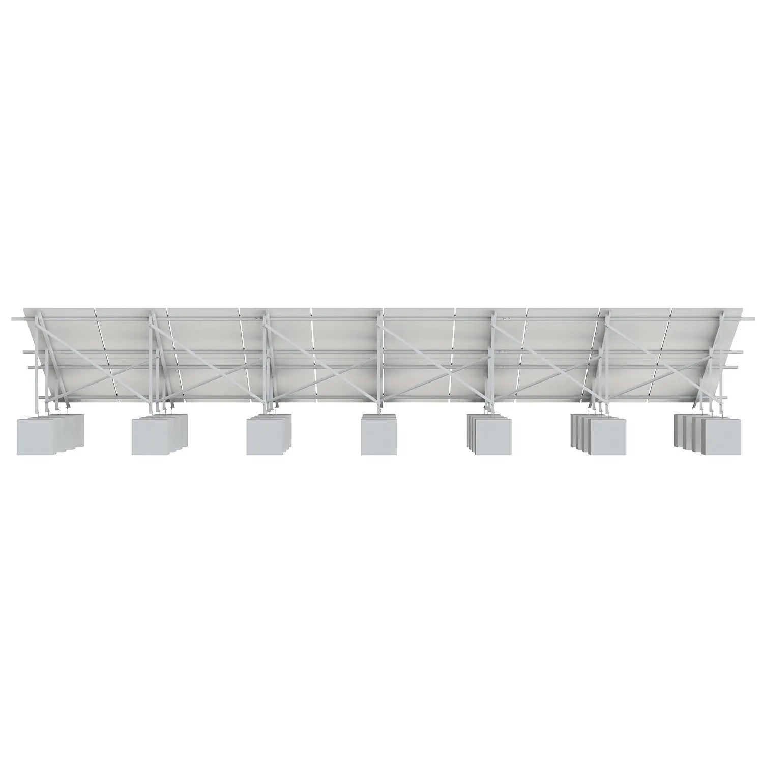 Estructura 20 paneles solares Marca EVANS. Modelo: ASB20MFVG-2X10