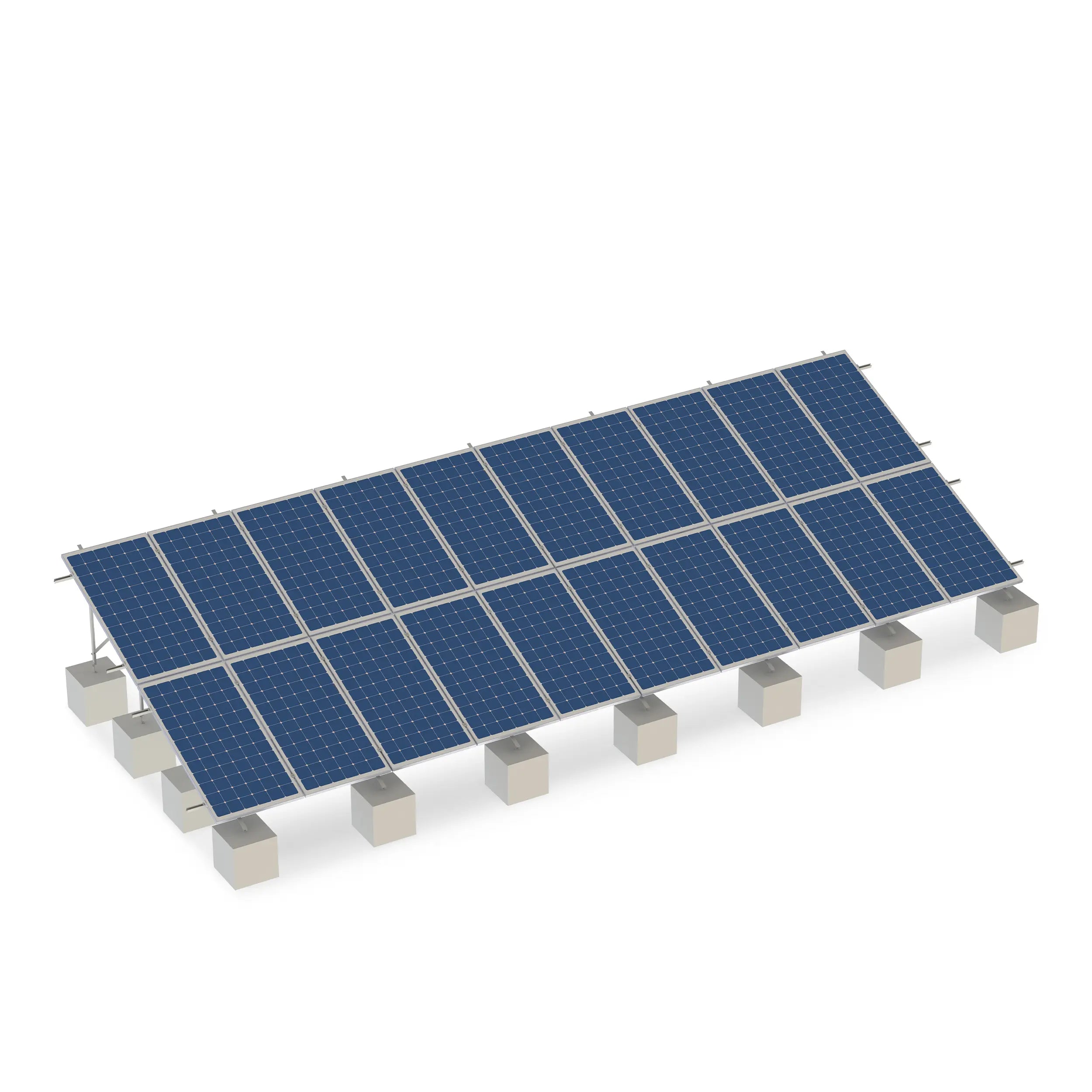 Estructura 20 paneles solares Marca EVANS. Modelo: ASB20MFVL-2X10