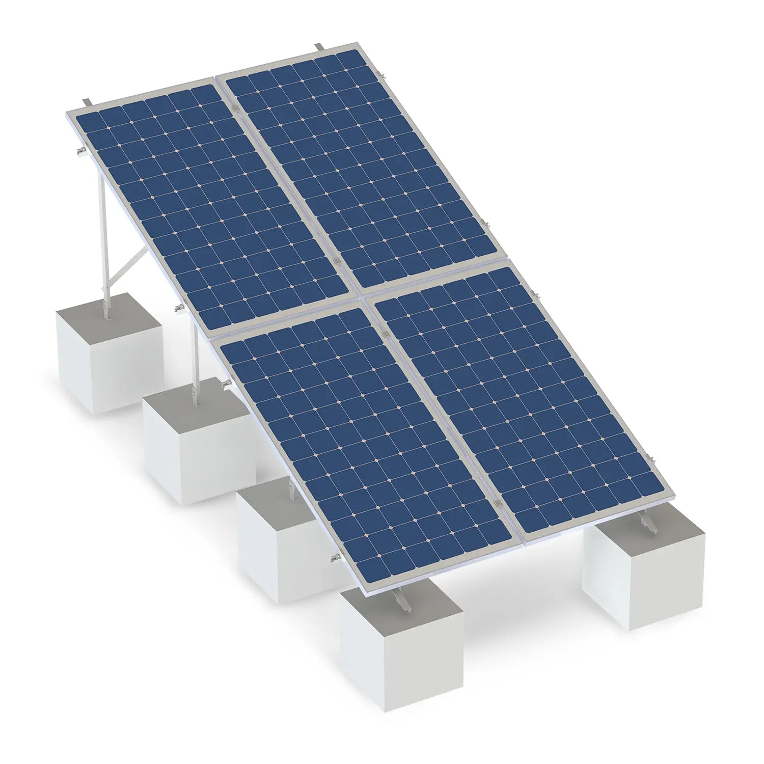 Estructura 4 paneles solares Marca EVANS. Modelo: ASB4MFVL-2X2