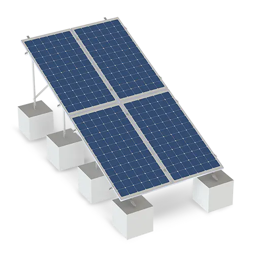 Estructura 4 paneles solares Marca EVANS. Modelo: ASB4MFVL-2X2