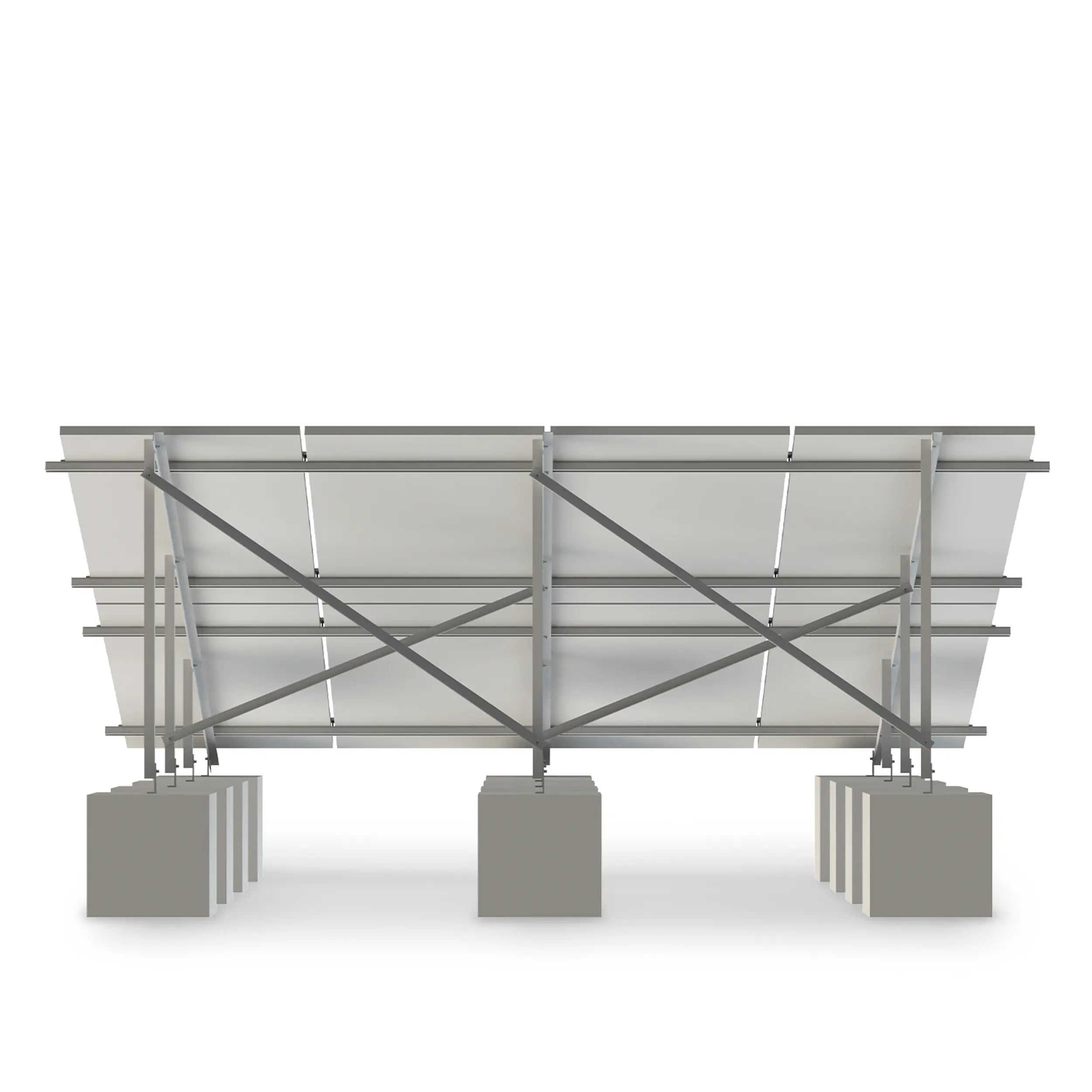 Estructura 8 paneles solares Marca EVANS. Modelo: ASB8MFVL-2X4