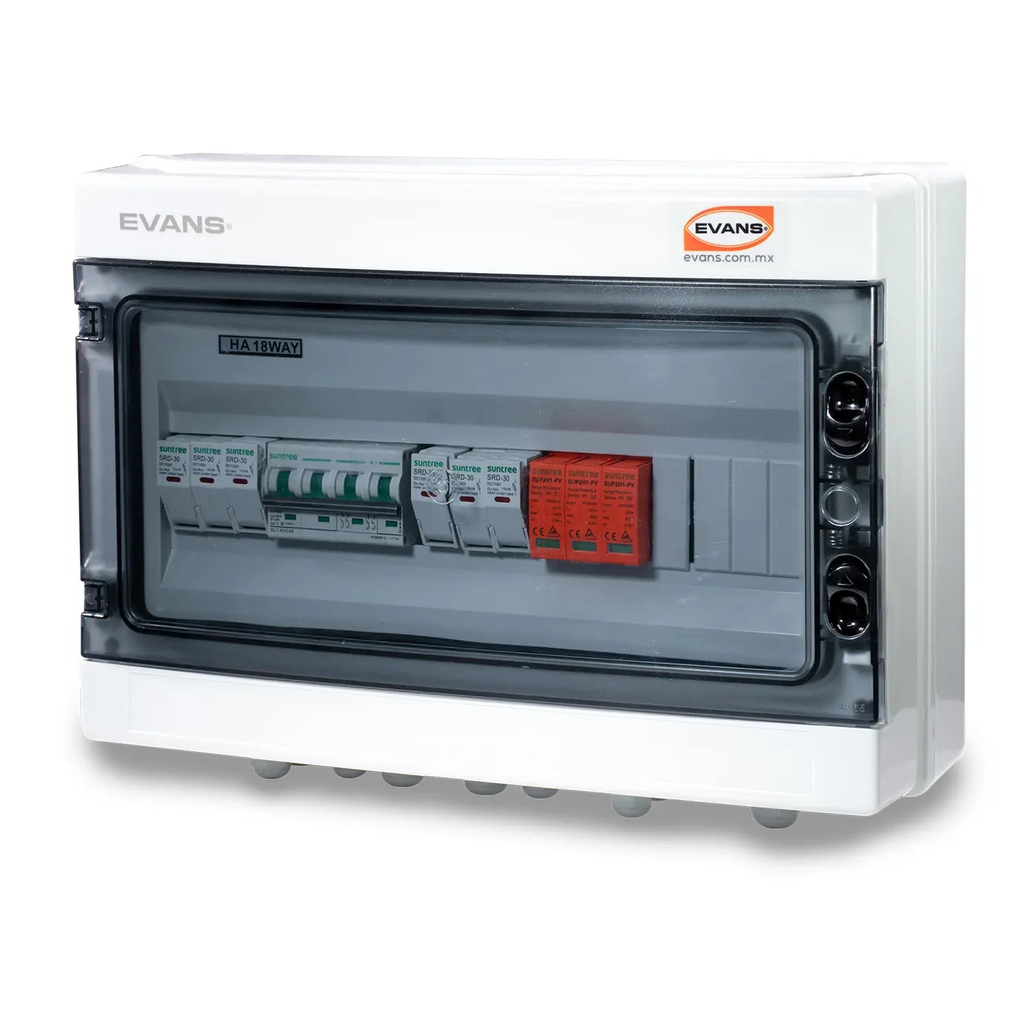 Caja Combinadora Solar DC Marca EVANS. Modelo: CBFV-VCD-40A