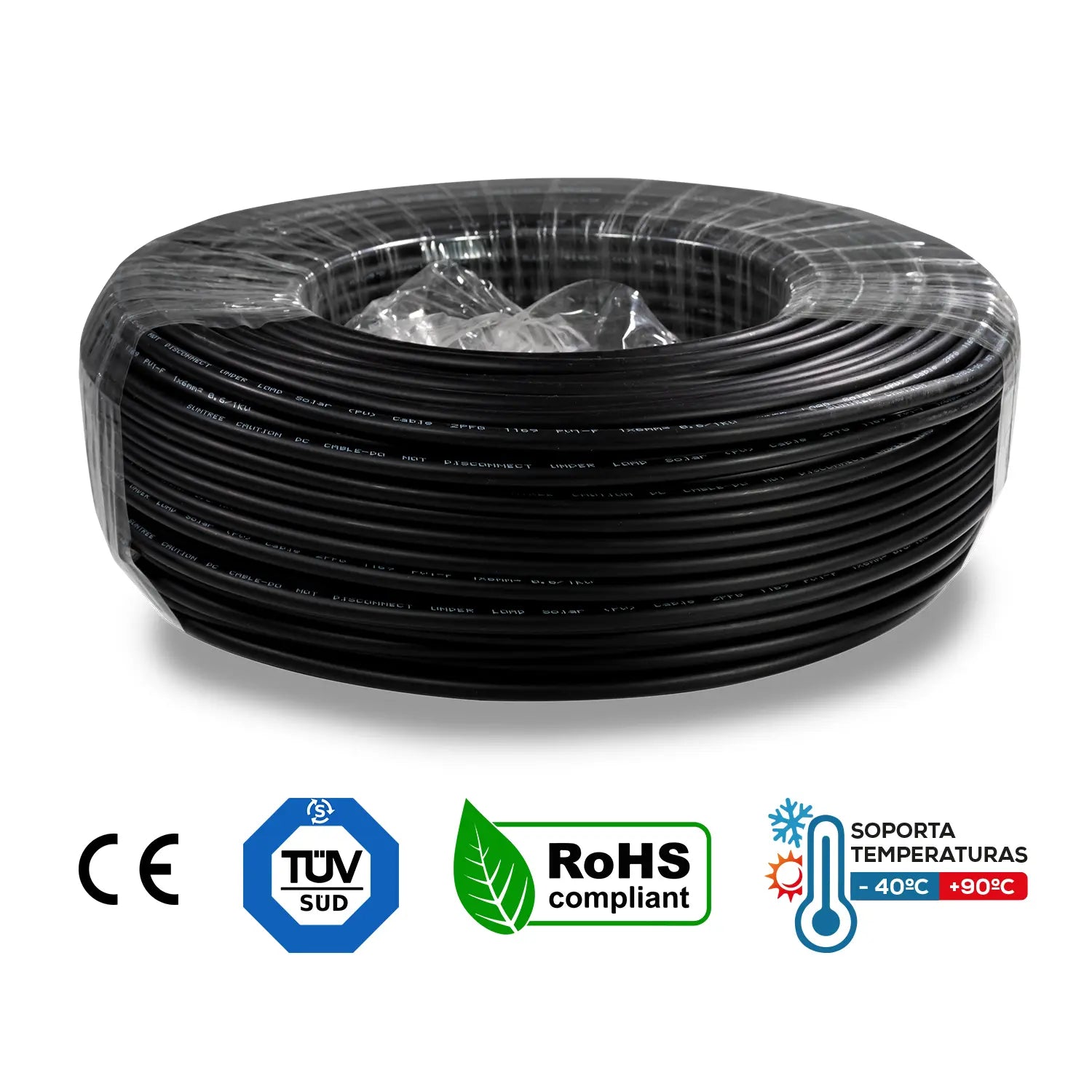 Cable Solar 10 AWG Marca EVANS. Modelo: CXSN-10AWG