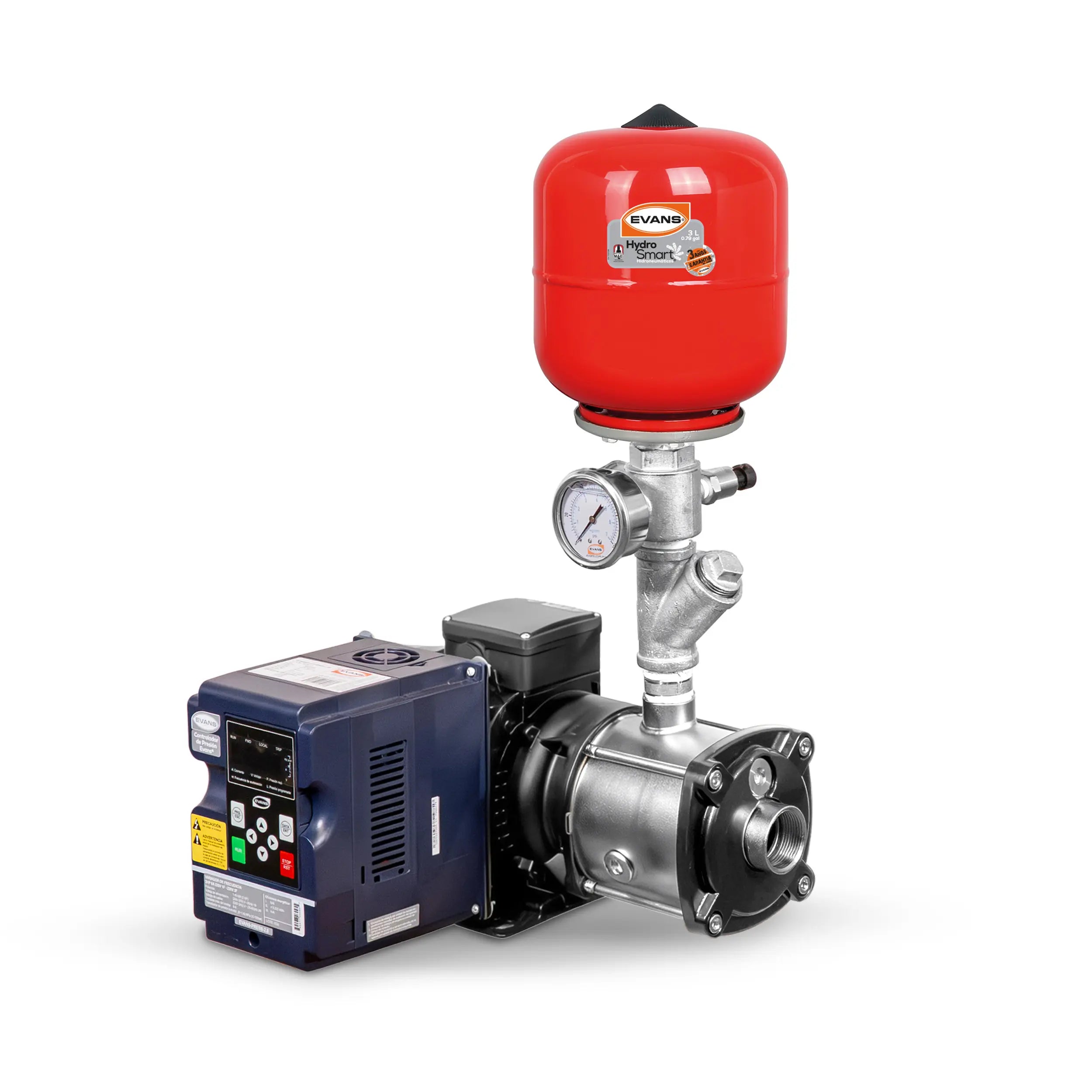 Sistema de presión doméstico 3HP Marca EVANS. Modelo: SPCBP-SXH1E0300