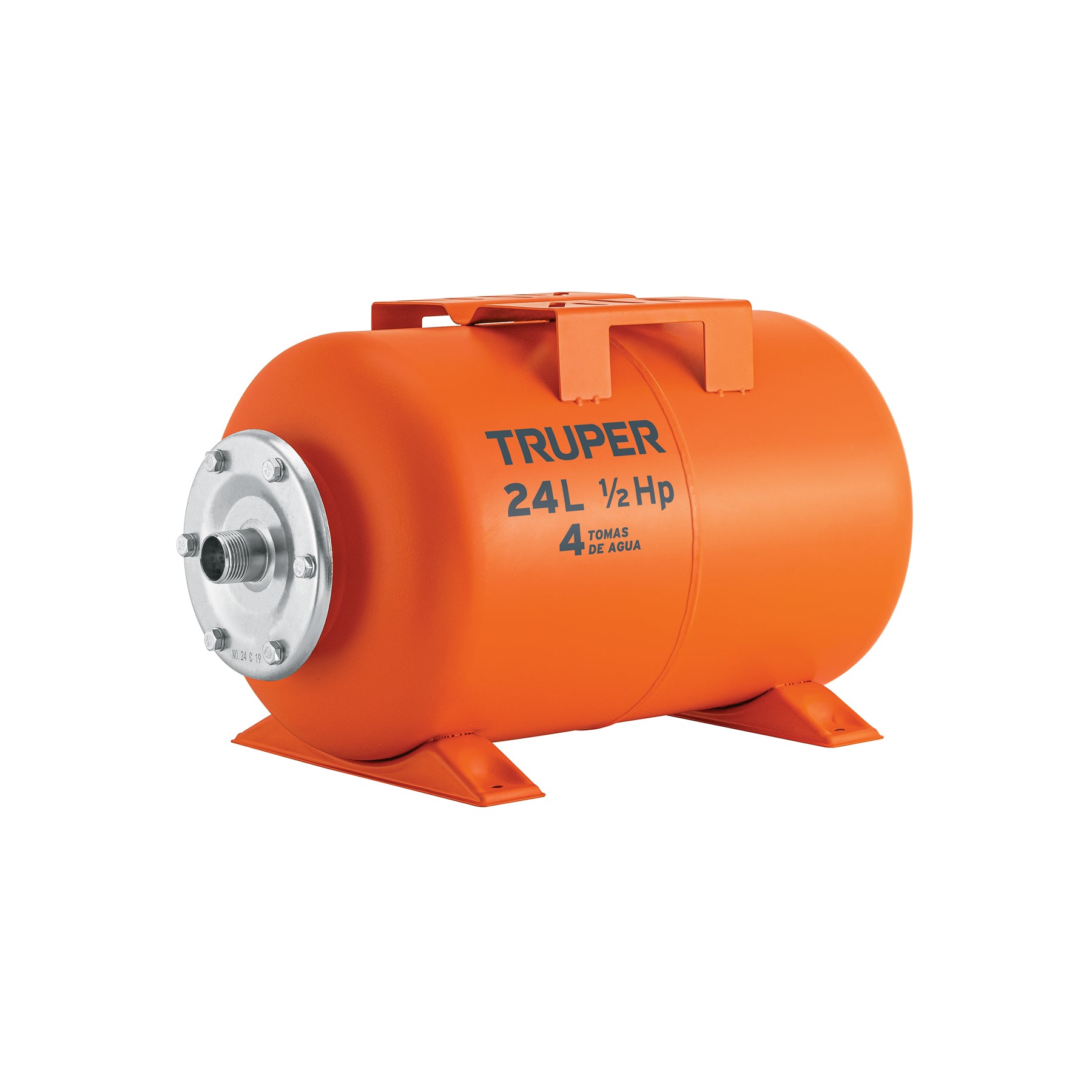 Tanque hidroneumático horizontal, 24 litros, TRUPER. Modelo: TN-HN-1/2X24