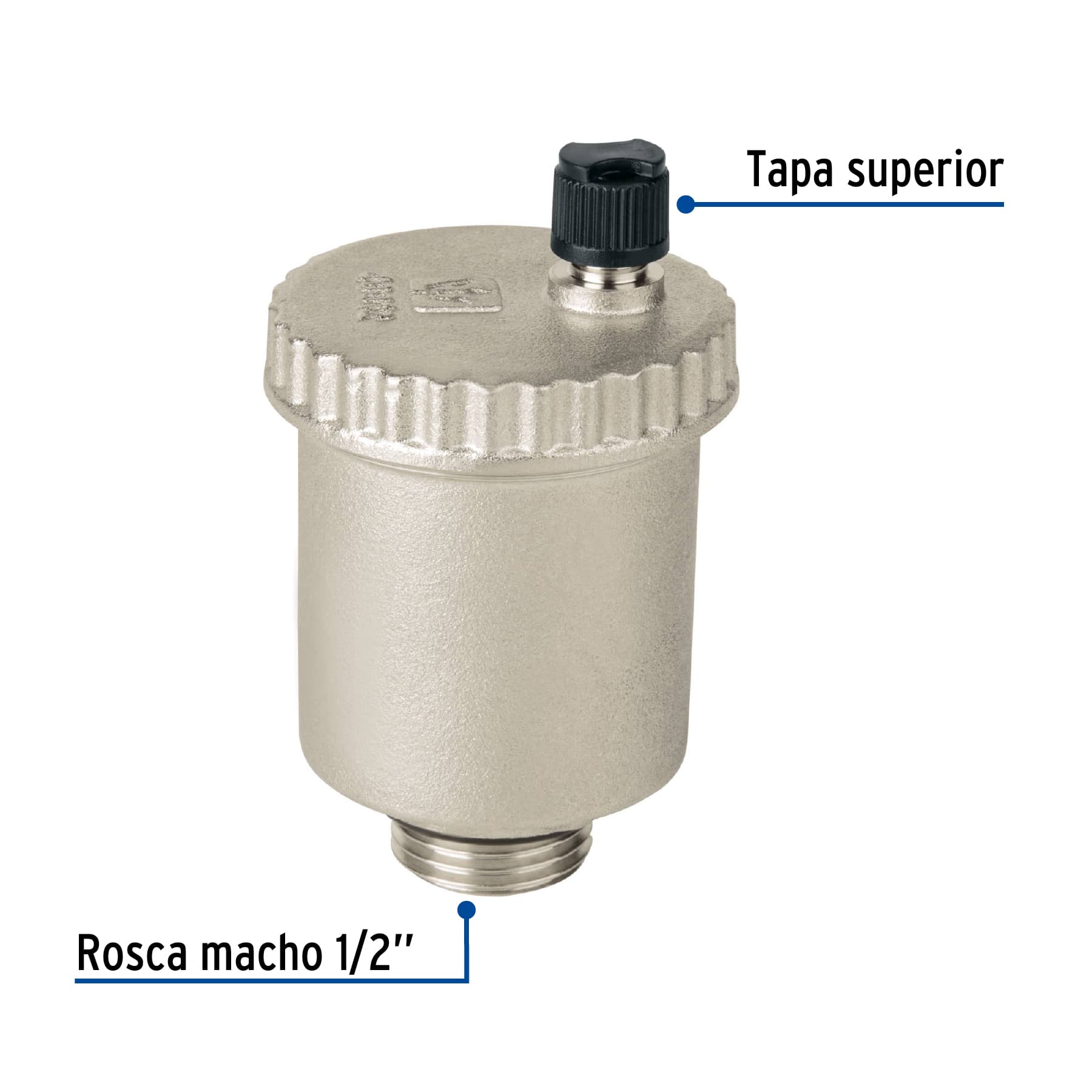 Válvula de purga de aire 1/2', FOSET. Modelo: VPA-01