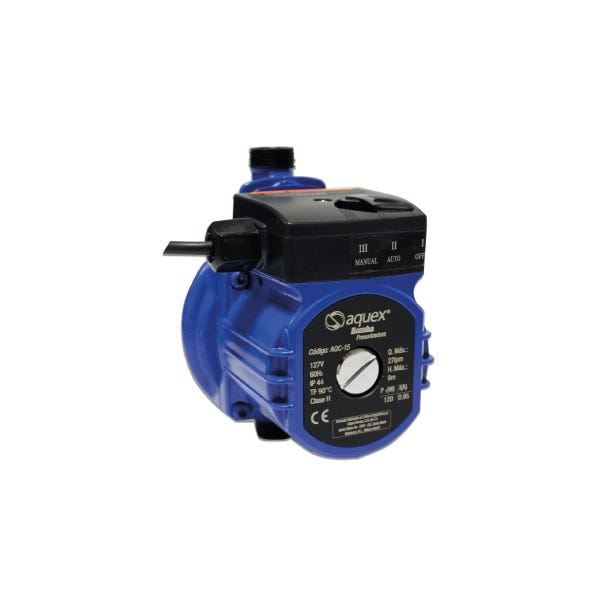 BOMBA PRESURIZADORA AUTOMATICA AQUEX 1/6HP 1/60/127V Marca AQUEX. Modelo: AQC-15