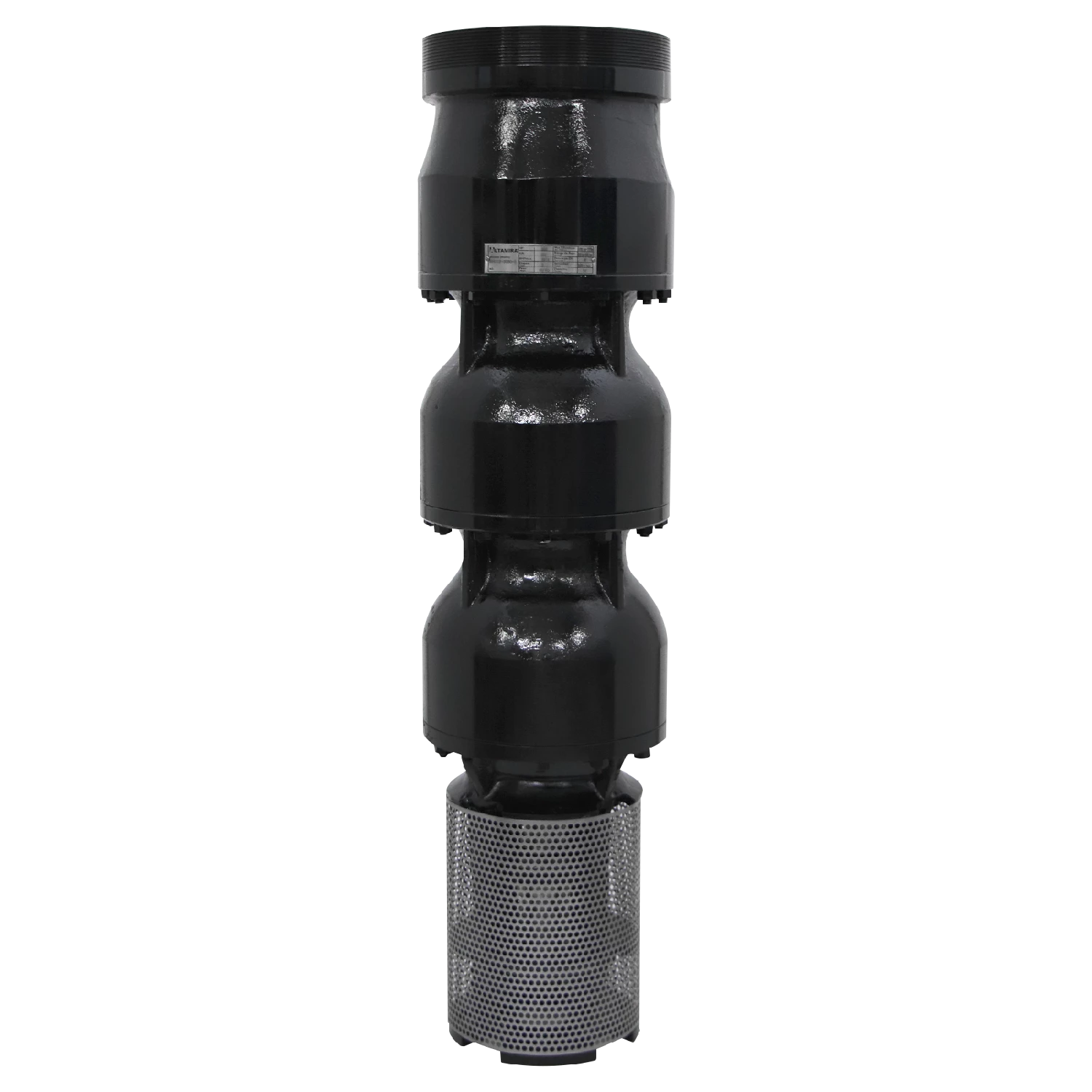 Bomba sumergible, 300 HP Descarga: 10" Interna / 12" Externa, Flujo 112 lps Acoplamiento NEMA 10" (con cuña), Marca: ALTAMIRA. Modelo: BH112-3000-2