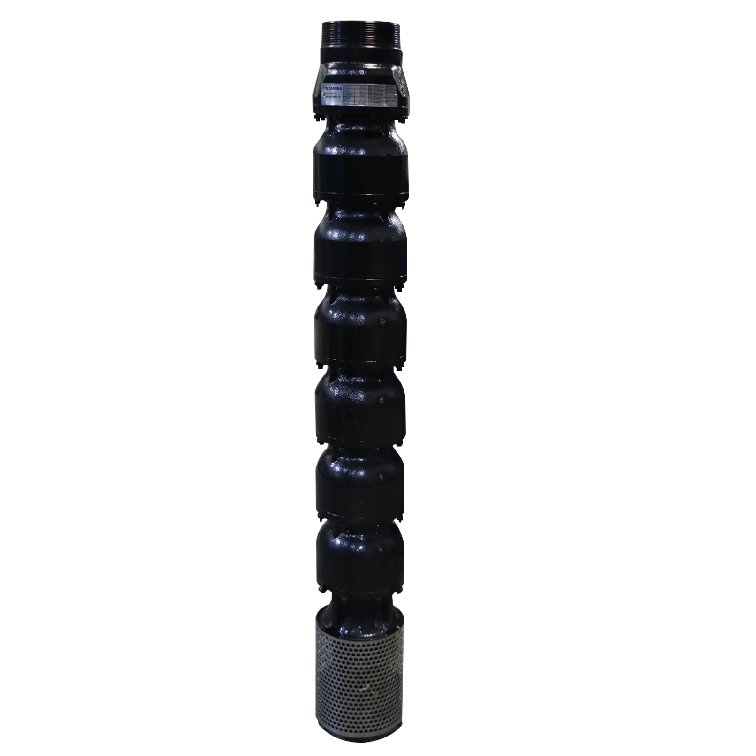Bomba sumergible, 75 HP Descarga: 3" Interna / 4" Externa, Flujo 18 lps Acoplamiento NEMA 8", Marca: ALTAMIRA. Modelo: BH18-750-14