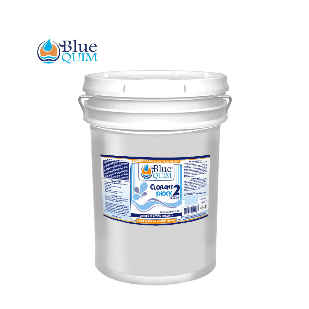 Dicloro de Accion Inmediata Shock 18 kg Granulado – Marca Blue Quim - Modelo: Clorant2-G18