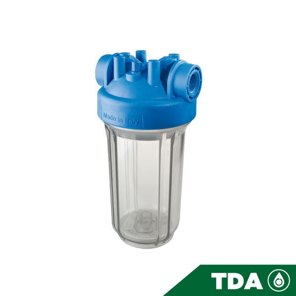 PORTAFILTRO TRASPARENTE DP BIG 10 MONO 1" NPT IN TS Marca ATLAS FILTRI. Modelo: RA1700721