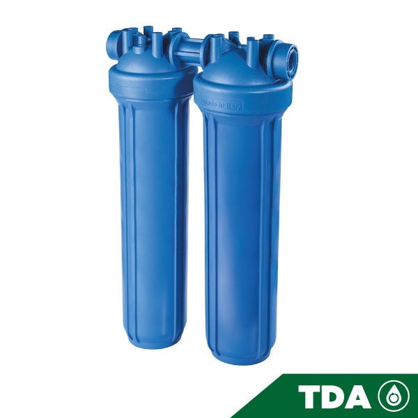PORTAFILTRO DUO AZUL DP BIG 20 DUO 1 1/2" NPT IN AB Marca ATLAS FILTRI. Modelo: RA1802922