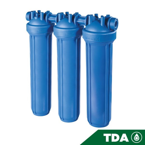 PORTAFILTRO TRIO AZUL DP BIG 20 TRIO 1 1/2" NPT IN AB Marca ATLAS FILTRI. Modelo: RA1803912
