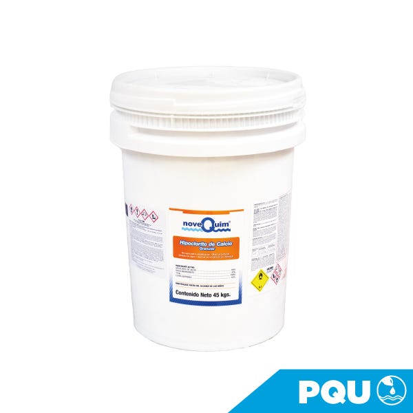 HIPOCLORITO DE CALCIO NOVEQUIM, GRANULAR, AL 68%, ENV 45 KG Marca NOVEQUIM. Modelo: 406051