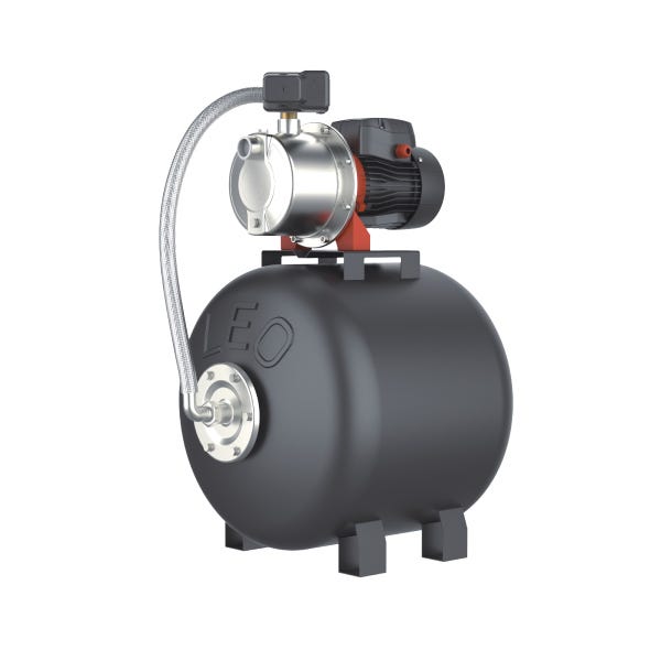 SISTEMA DE PRESION ARMADO LEO CON BOMBA JET AISI 304 0.6 HP Y TANQUE DE 50 LITROS Marca LEO. Modelo: AJM45SLA5/50CTT