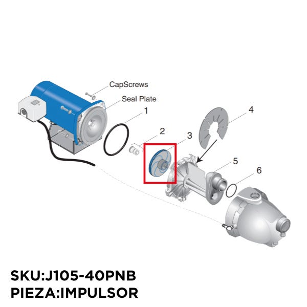 IMPULSOR PARA PNC Marca STA-RITE. Modelo: J105-40PNB