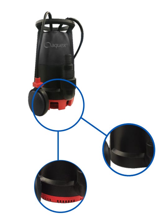 BOMBA 3 EN 1 SUMERGIBLE 1 HP 120V AUTOMÁTICA Marca AQUEX. Modelo: MC750E