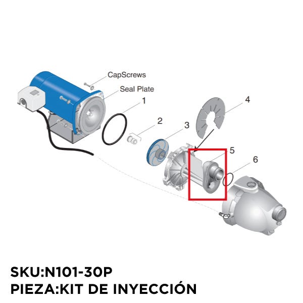 KIT DE INYECCIÓN PARA PND Marca STA-RITE. Modelo: N101-30P