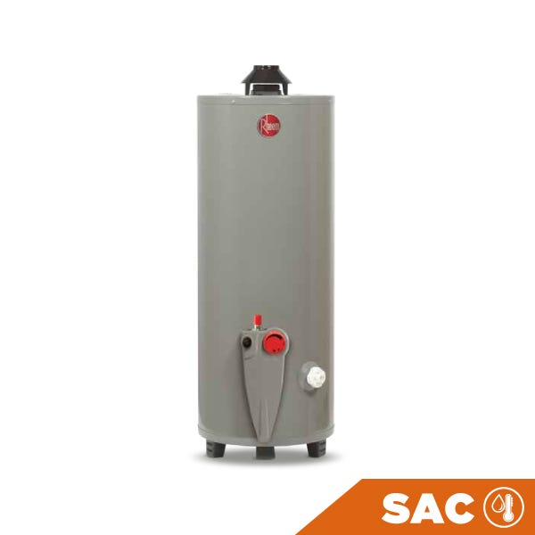 CALENTADOR DE AGUA DEPÓSITO A GAS 190 LTS. GAS LP Marca RHEEM. Modelo: 29V50-LP