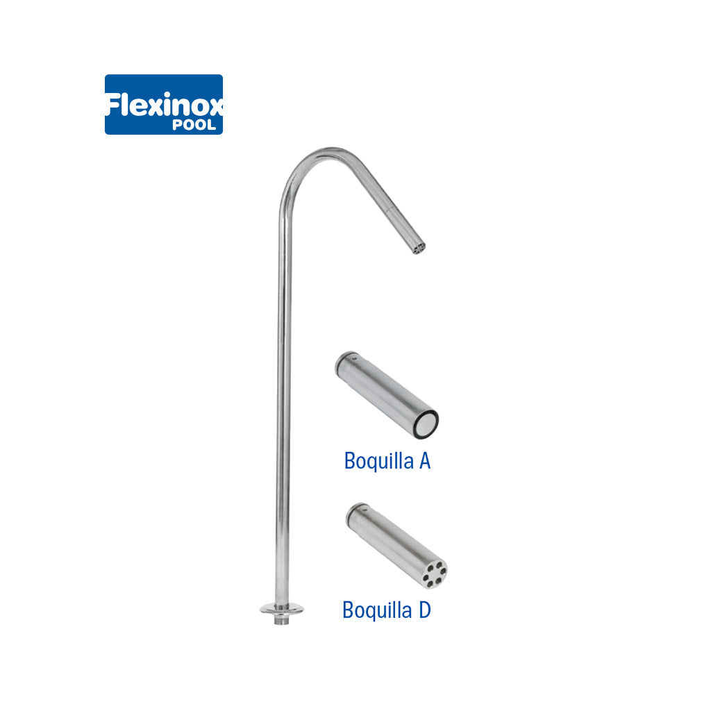 Boquilla mod. D para cañon Tahití (Ac. Inox. 316), para alberca, marca Flexinox. Modelo: Boq. A Tahiti