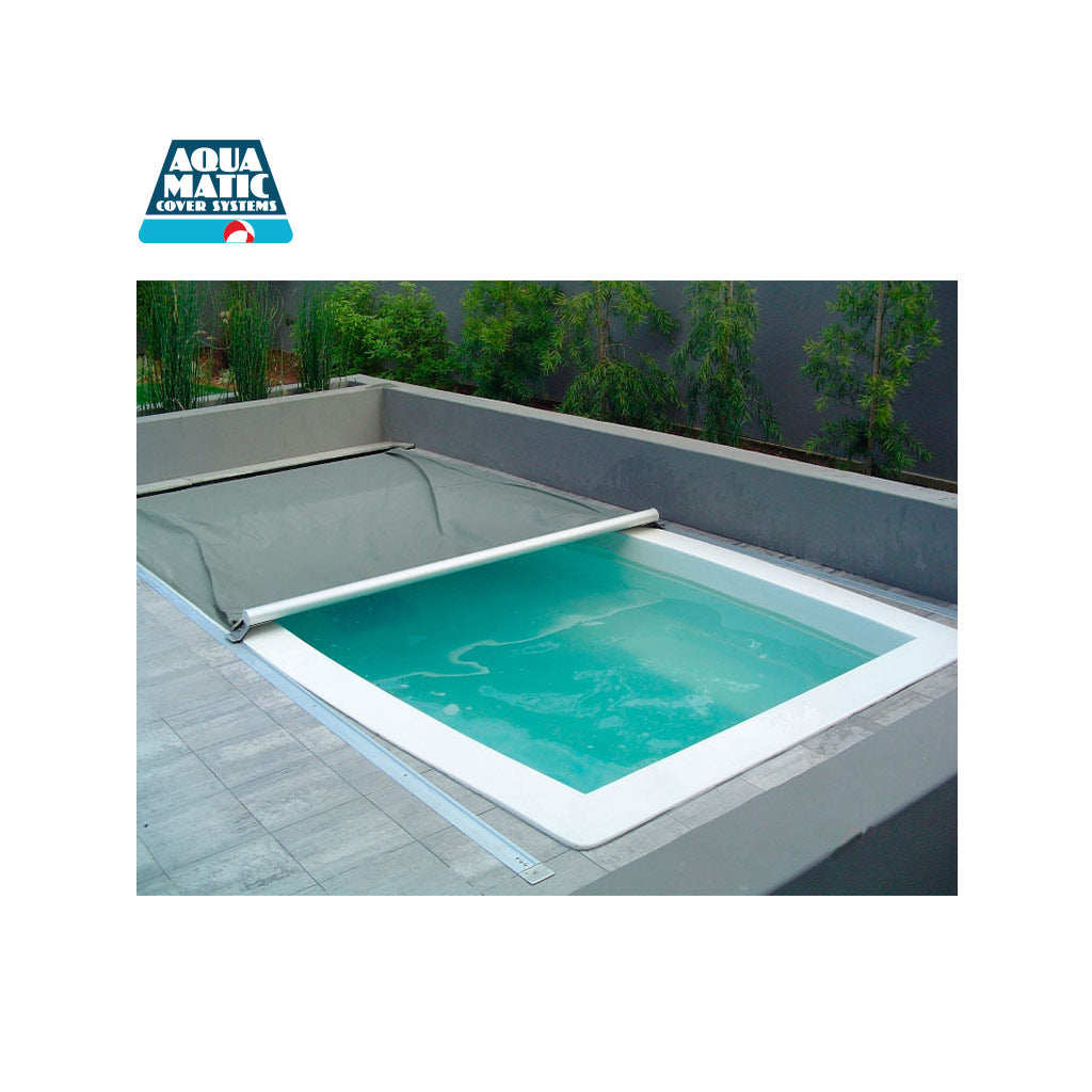 Cubierta Auto Aquamatic 97.44 a 102.10 m2, para alberca, marca Aqua Matic