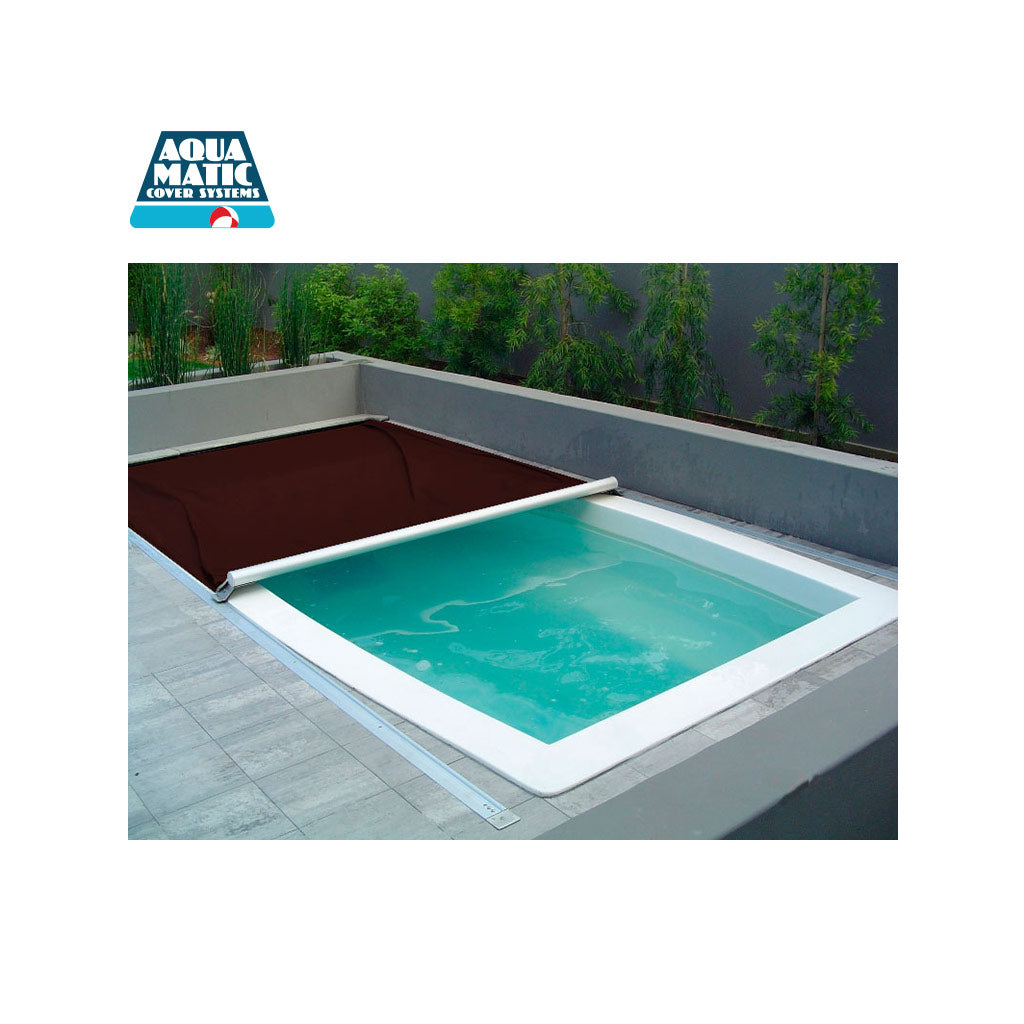 Cubierta Auto Aquamatic 97.44 a 102.10 m2, para alberca, marca Aqua Matic