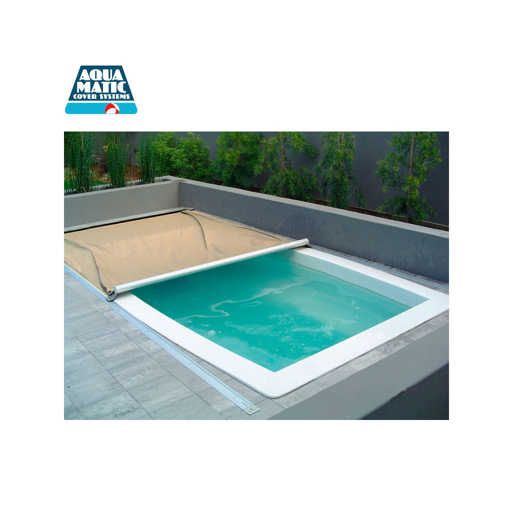 Cubierta Auto Aquamatic 97.44 a 102.10 m2, para alberca, marca Aqua Matic