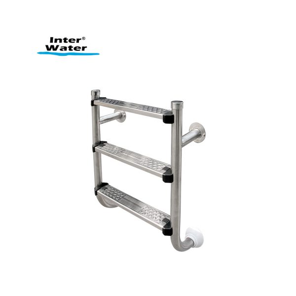 Escalera partida 3 peldaños, Inox. 304, parte inferior. Modelo: IWEP3P