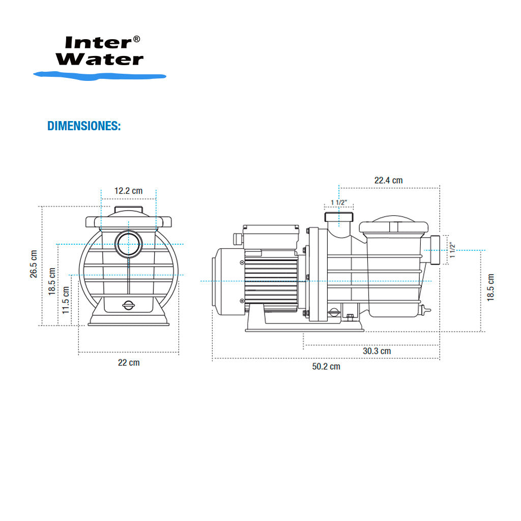 Motobomba Bravo 1 1/2 HP, 110-120V. Modelo: 15BR