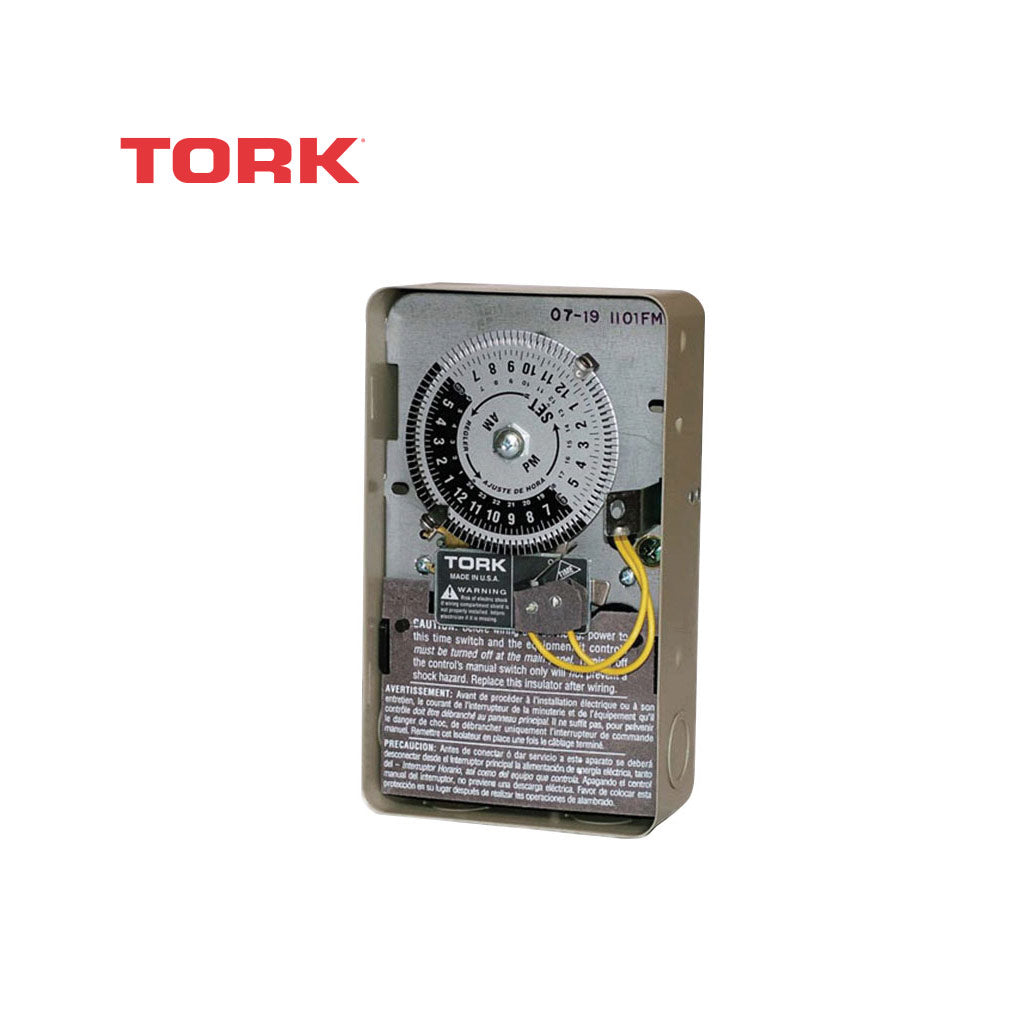 Reloj Tork c/switch p/ calentador 220V, 40 amps, para alberca. Modelo: D220-TORK