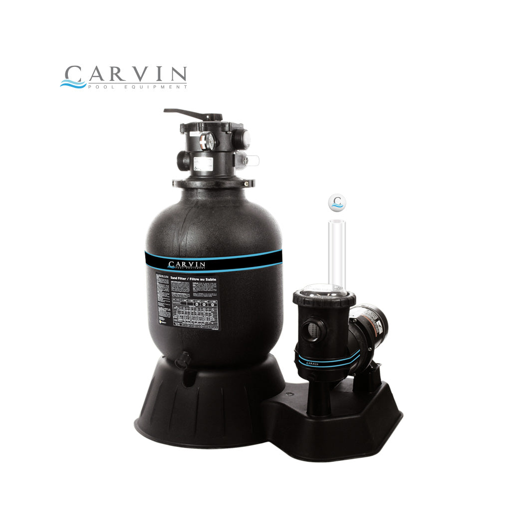 Sistema Filtro Laser 22.5" + motobomba 1 1/2 HP, para alberca, marca Carvin. Modelo: L225-S15LR6