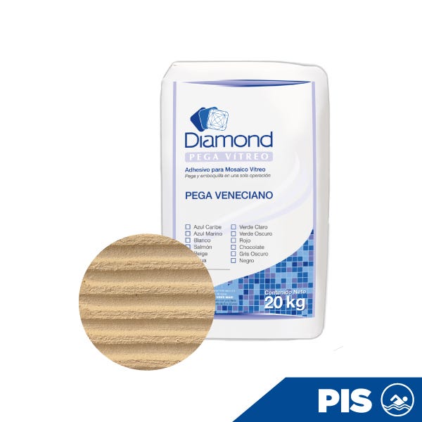 PEGAMENTO BEIGE PARA MOSAICO BULTO DE 20 KG Marca DIAMOND. Modelo: 780005