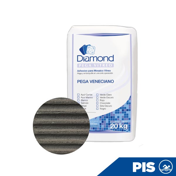 PEGAMENTO GRIS OBSCURO PARA MOSAICO BULTO DE 20 KG Marca DIAMOND. Modelo: 780008