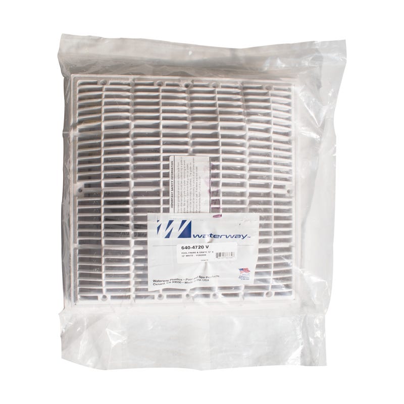 REJILLA Y MARCO 9" X 9" BLANCA WATERWAY Marca WATERWAY. Modelo: 113591