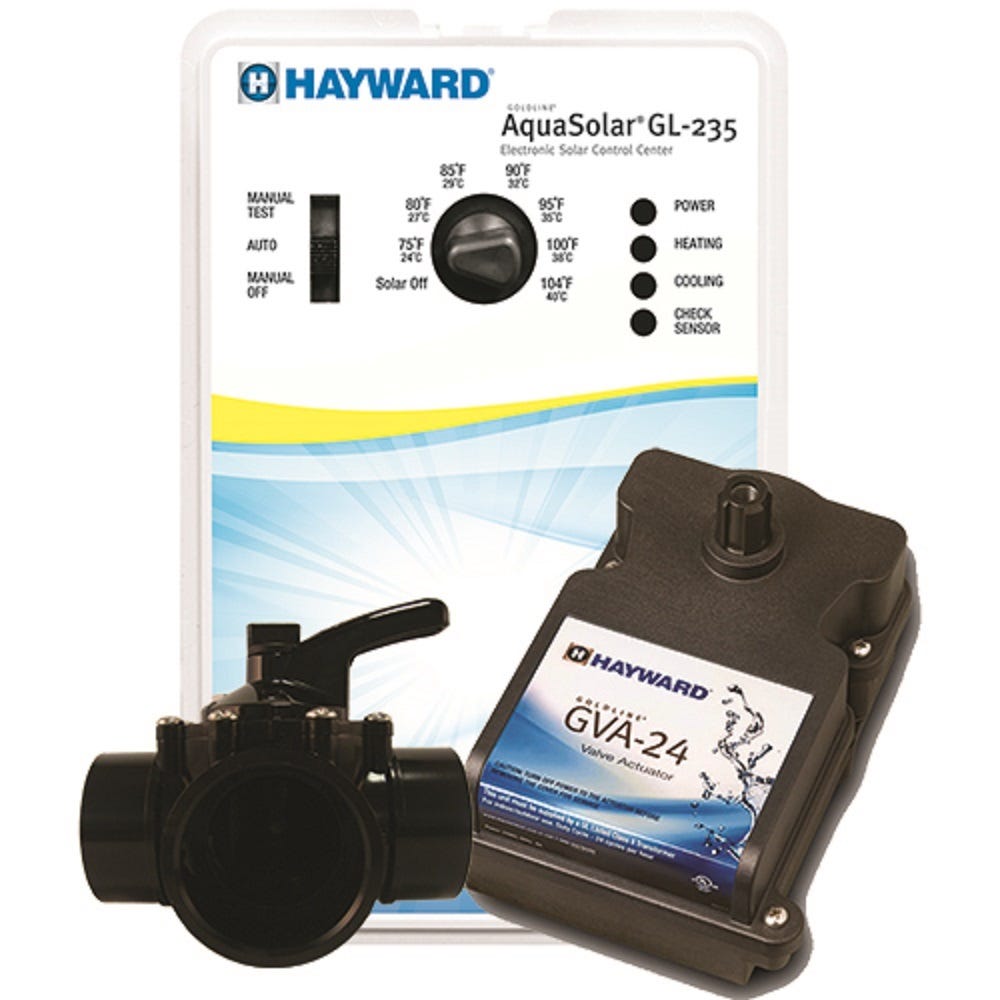 SISTEMA SOLAR AQUASOLAR HAYWARD CON VALVULA, ACTUADOR Y SENSORES Marca HAYWARD. Modelo: 116413