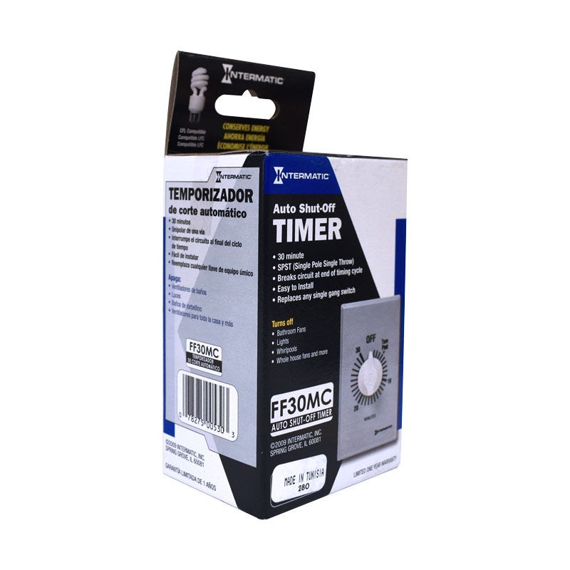 RELOJ INTERMATIC 30 MIN PARA HIDROMASAJE Marca INTERMATIC. Modelo: 117045