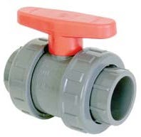 VALVULA BOLA P.E. LISA 2 1/2" DOBLE TU Marca AQUARAM. Modelo: 560202