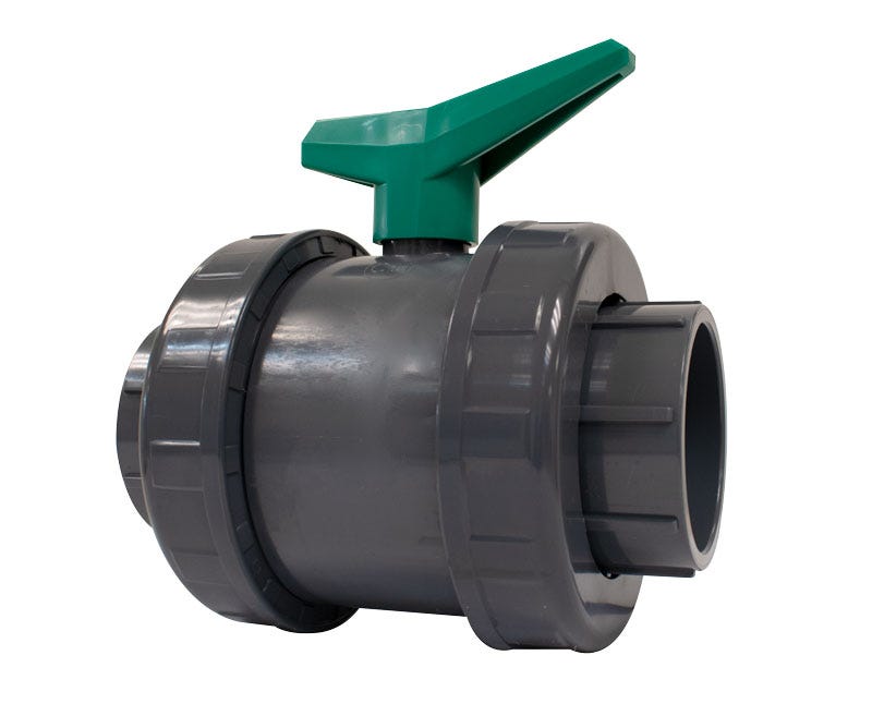 VALVULA BOLA P.E. LISA 3" DOBLE TU Marca AQUARAM. Modelo: 560203