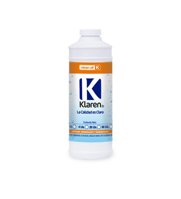CLEAN ALL ENVASE 0.946 LT Marca KLAREN. Modelo: 404065