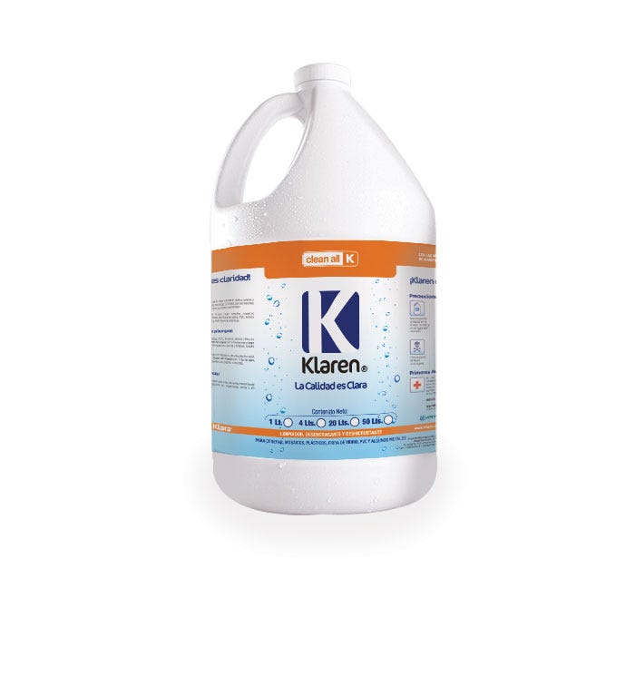 CLEAN ALL ENVASE DE 4 LTS Marca KLAREN. Modelo: 404066
