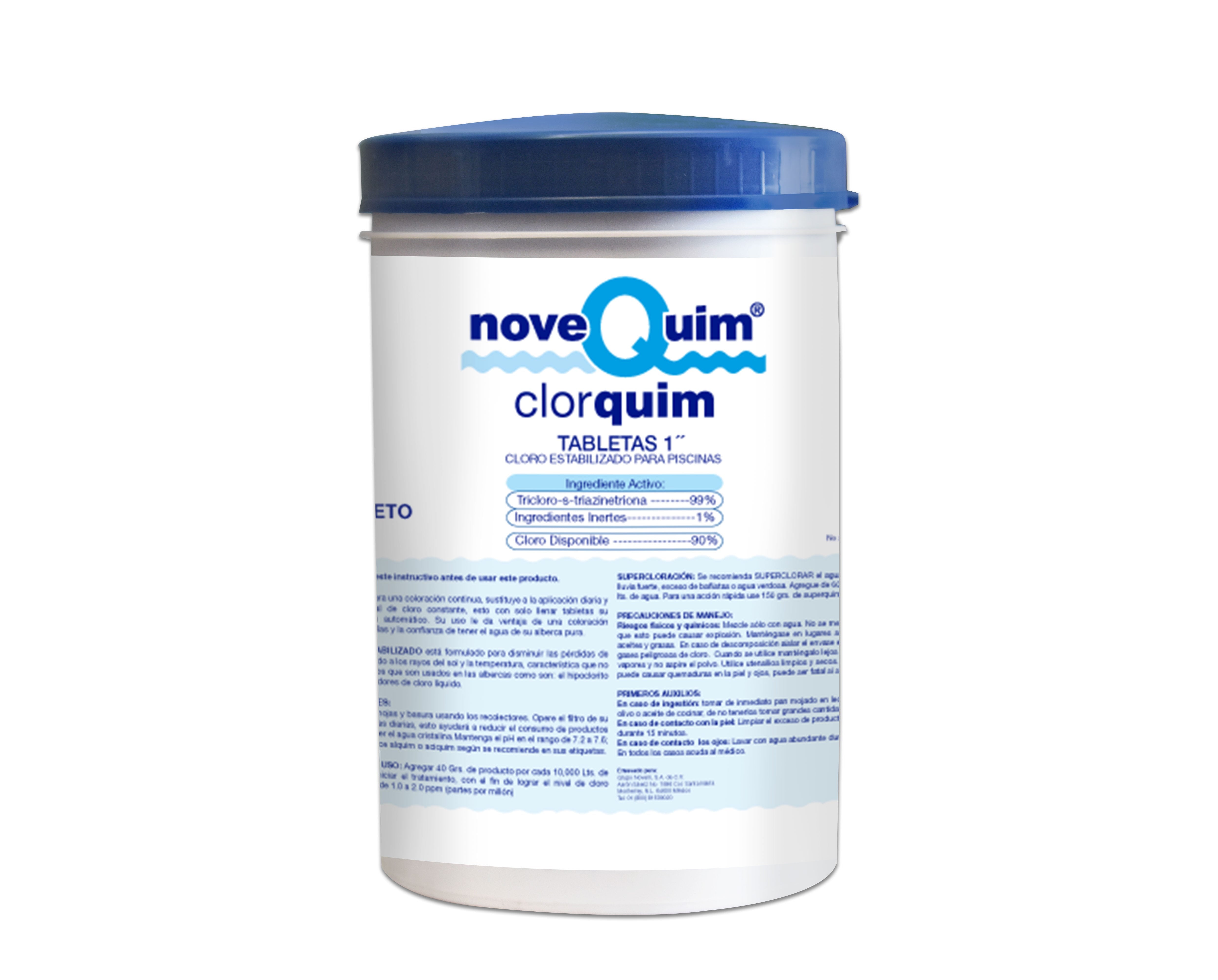 CLORQUIM 1 KG. TAB. 1" Marca NOVEQUIM. Modelo: 407021