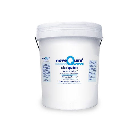 CLORQUIM 20 KG. TAB. 1" Marca NOVEQUIM. Modelo: 407024