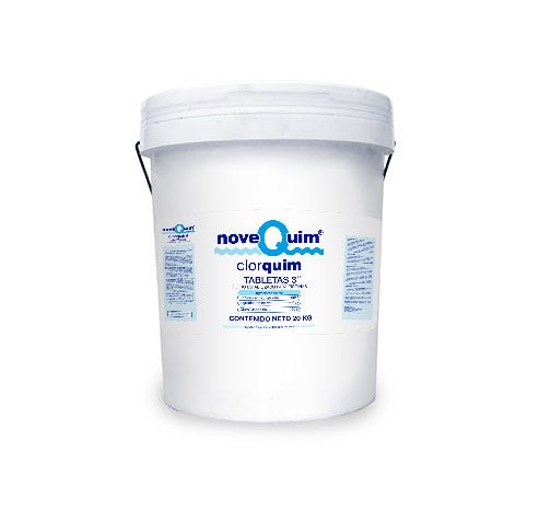 CLORQUIM 20 KG. TAB. 3" Marca NOVEQUIM. Modelo: 407034