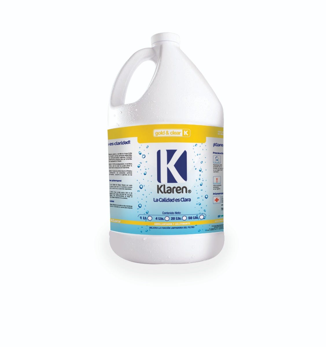 GOLD & CLEAR, ENVASE DE 4 LTS Marca KLAREN. Modelo: 404041