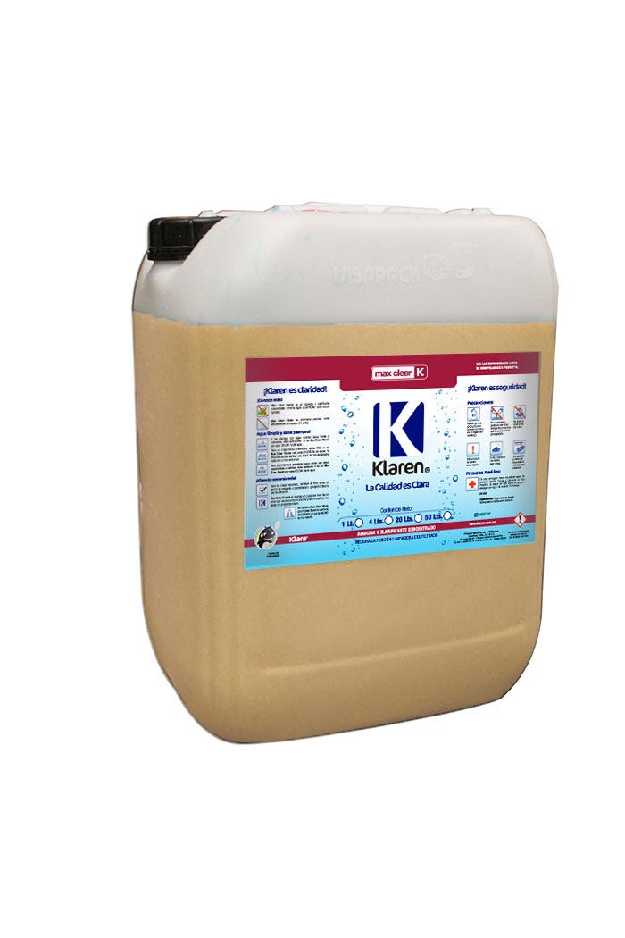 MAX CLEAR, ENVASE DE 50 LTS Marca KLAREN. Modelo: 404057