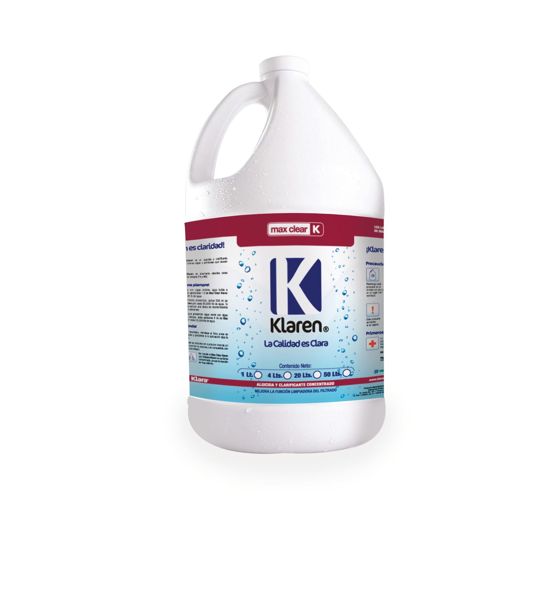 MAX CLEAR, ENVASE DE 4 LTS Marca KLAREN. Modelo: 404059