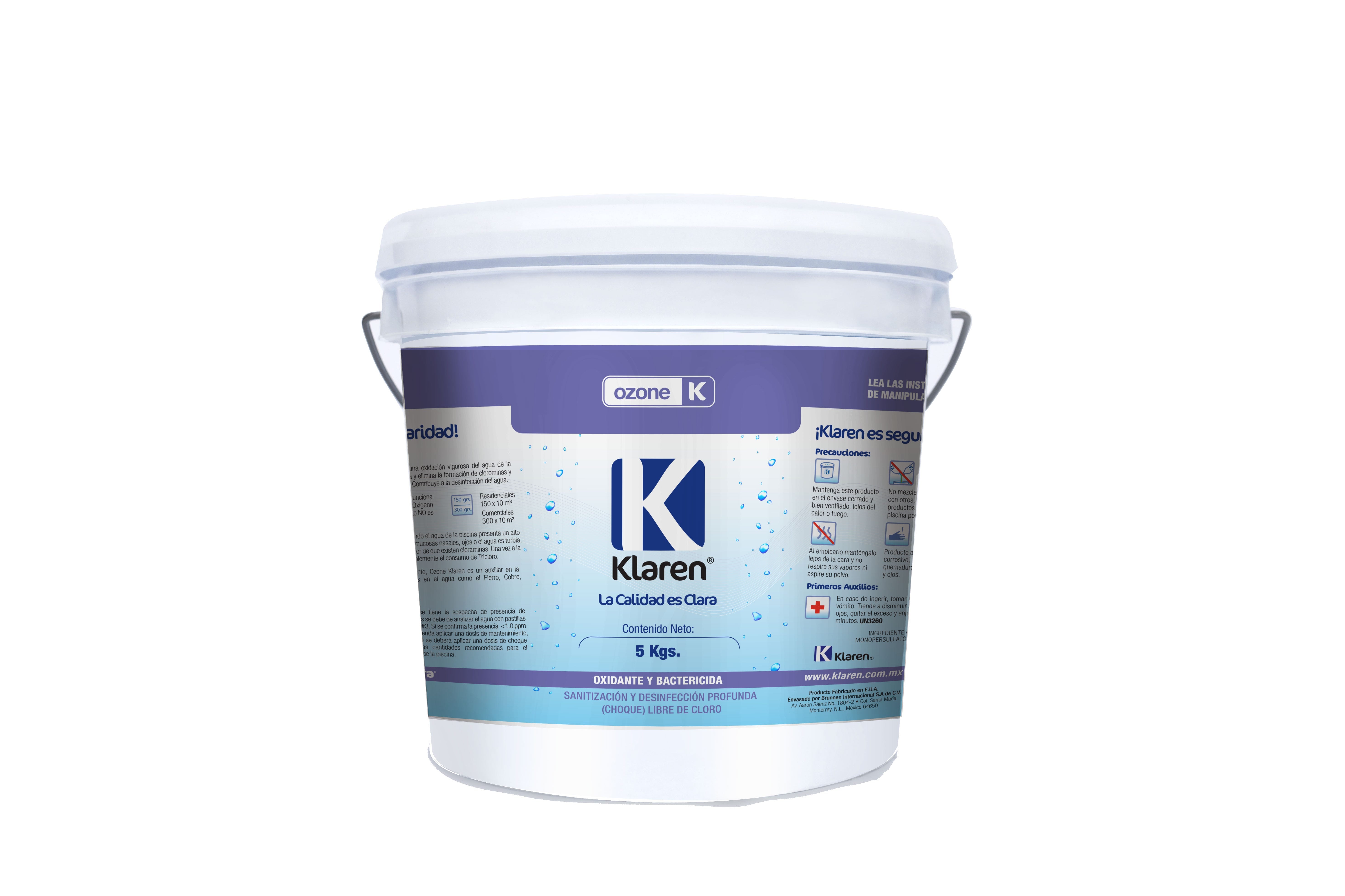 OZONE KLAREN, ENVASE DE 5 KG Marca KLAREN. Modelo: 404017