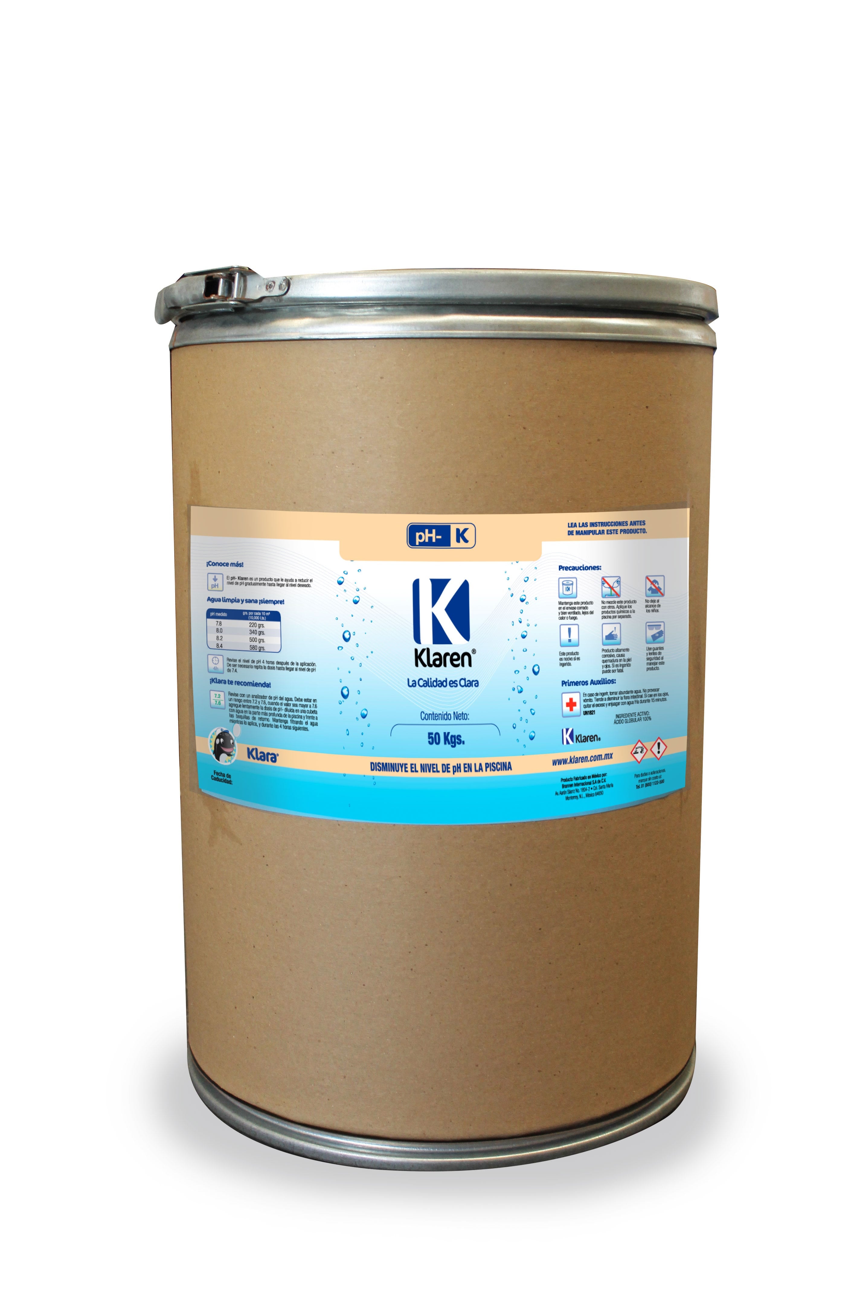 PH- ENVASE DE 50 KGS. Marca KLAREN. Modelo: 404028