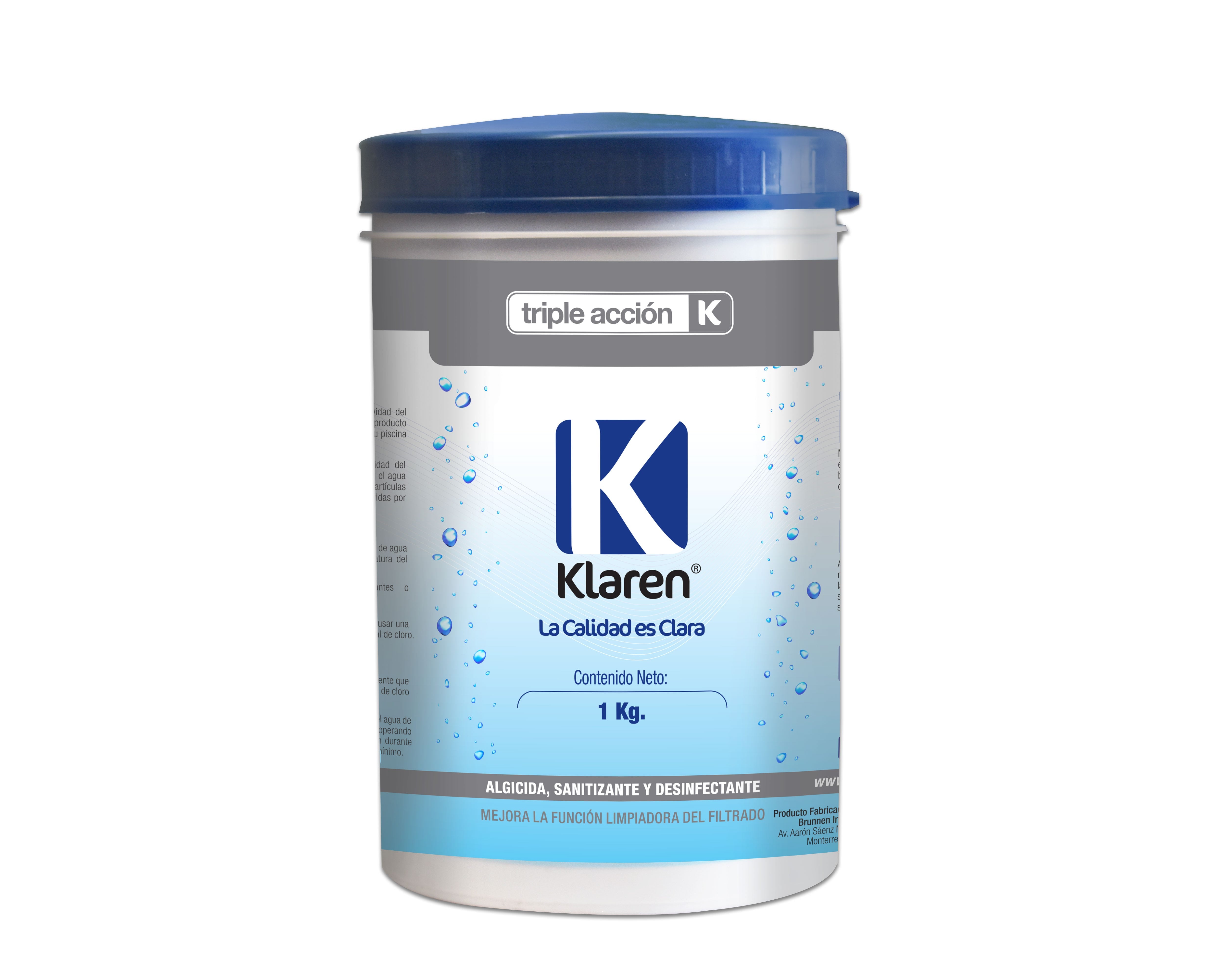 TABLETA TRIPLE ACCION, ENVASE DE 1 KG Marca KLAREN. Modelo: 403091