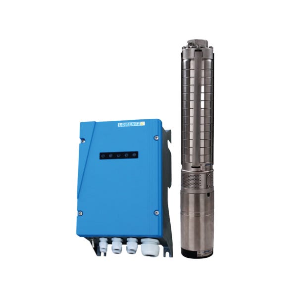 UNIDAD DE BOMBEO SUMERGIBLE LORENTZ ECDRIVE 1800-C MOTOR DC 1.7KW Y BOMBA RADIAL 12 ETAPAS Marca LORENTZ. Modelo: PU1800C-SJ5-12
